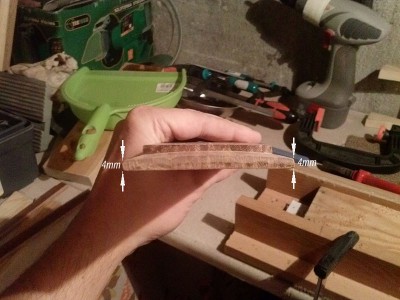 Gotowa część podstrunnicy. Wymiary się zgadzają - czyli robi równo.