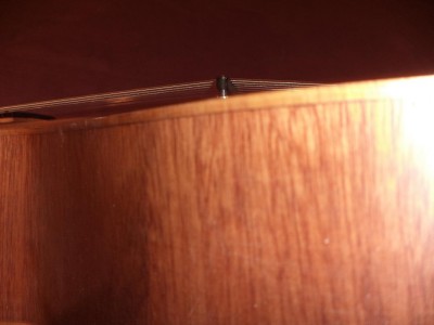 Pionowe słoje na boczkach .