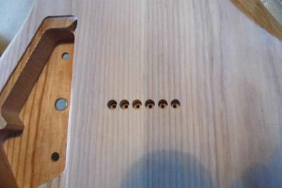 12 otwory są nawiercone po zmatowieniu lakieruprzed położeniem ostatniej warstwy.JPG